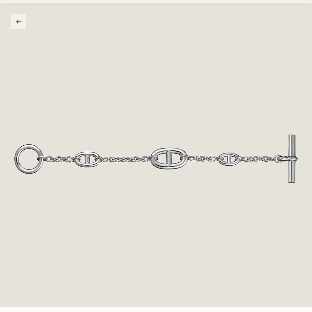 Authentic Hermes Sterling Silver Farandole Bracelet